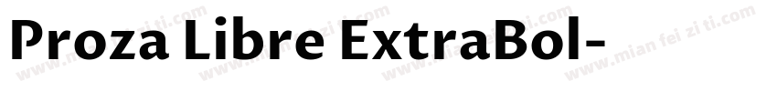 Proza Libre ExtraBol字体转换